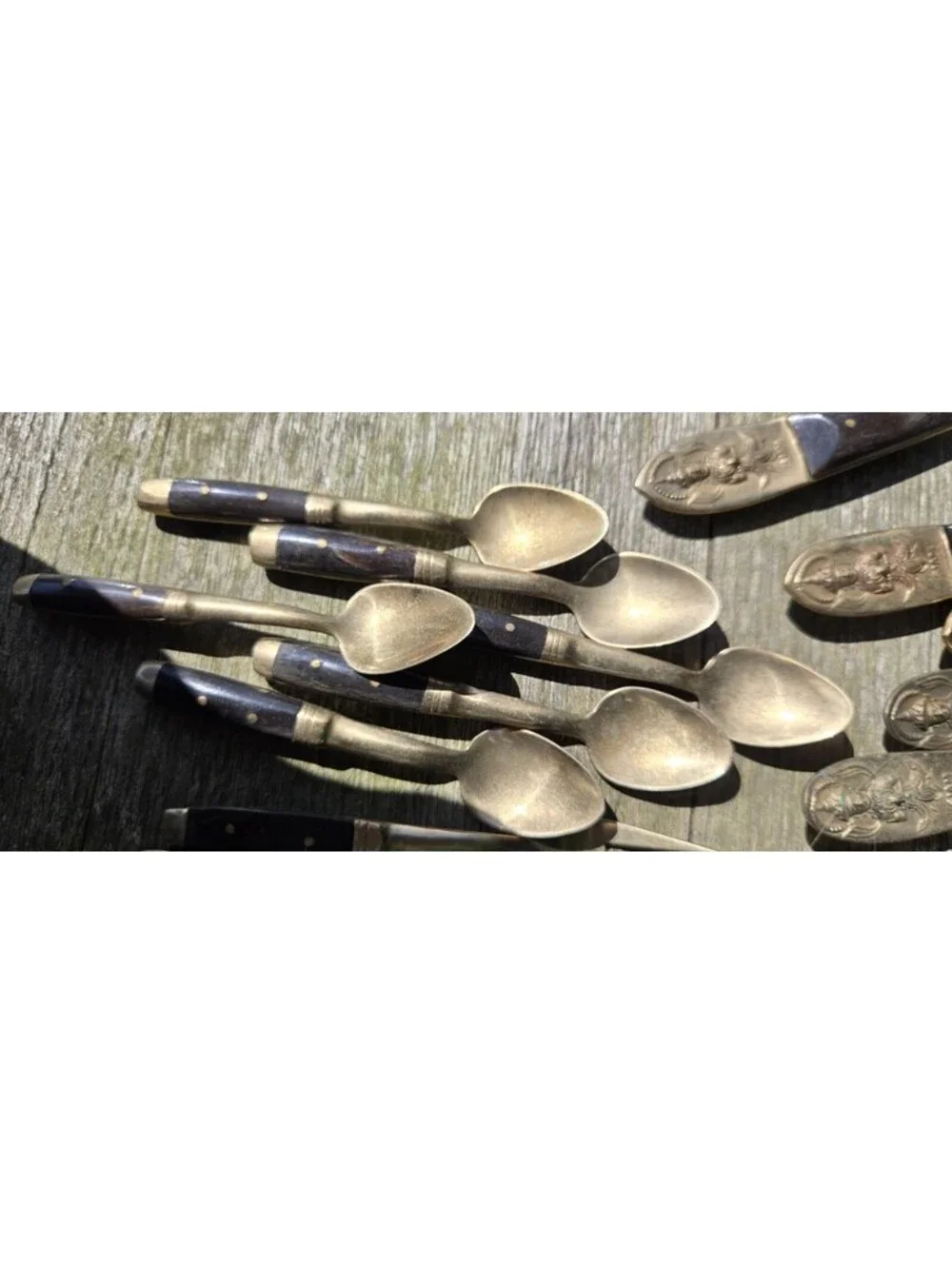 Vintage MCM Siam Thailand Goldtone Flatware Set- 22 Pieces